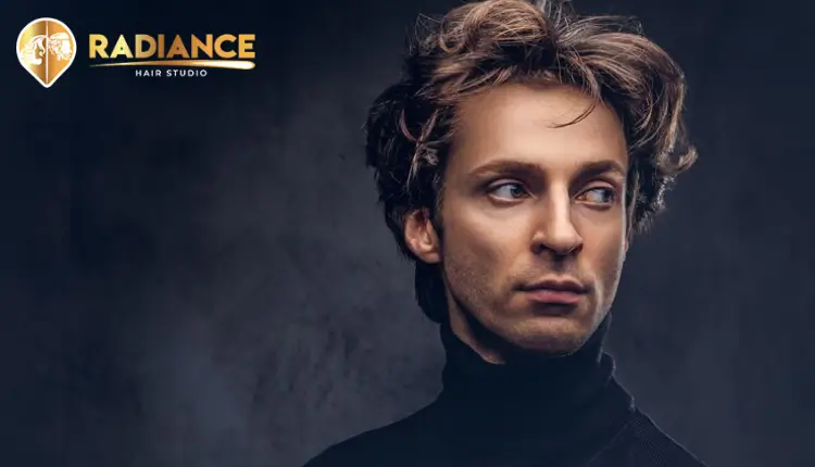 Natural-looking hair wig style for men