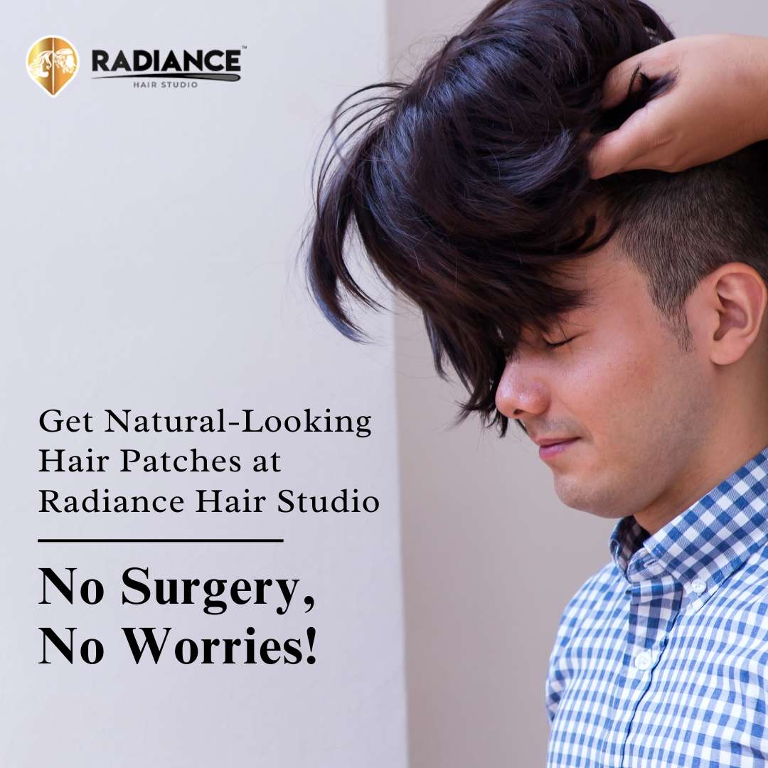Get natural looking hair patches at Radiance Hair Studio