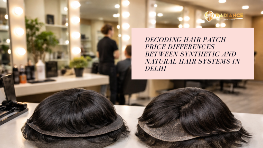 Hair Patch Price in Delhi – Synthetic vs Natural Systems Explained