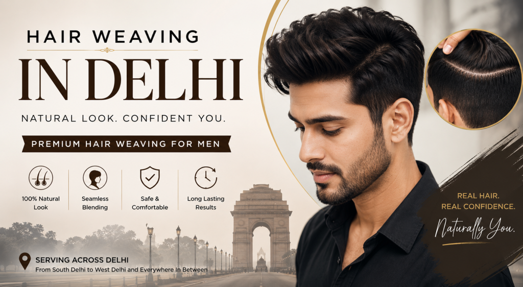 hair weaving in delhi for men