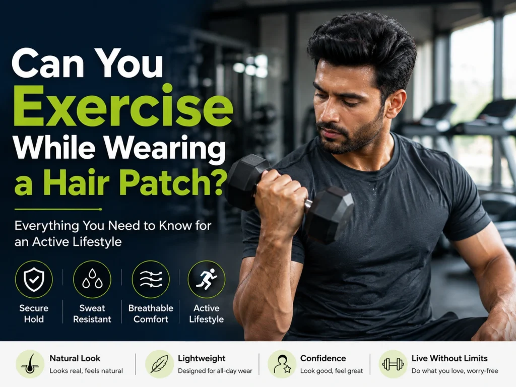 Exercise with hair patch