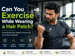 Exercise with hair patch