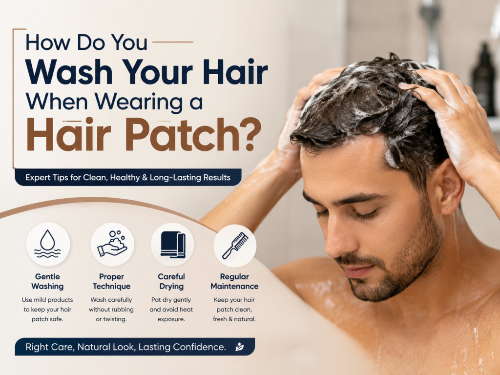 hair wash wearing patch