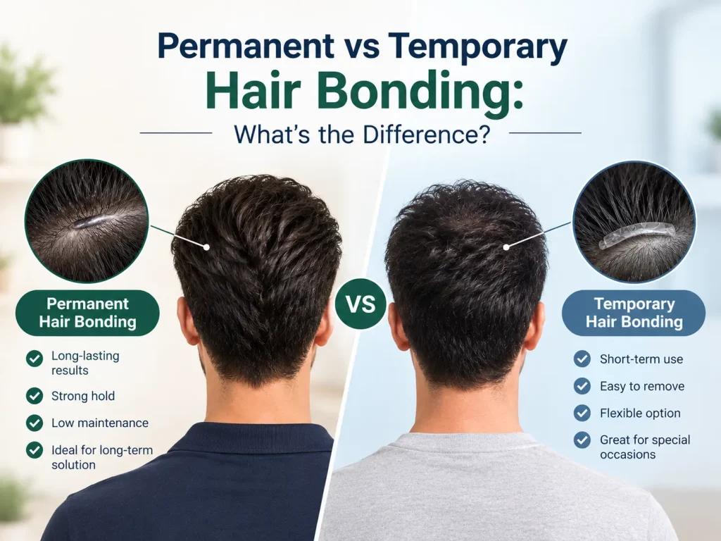 permanent vs. temporary hair boding in Delhi