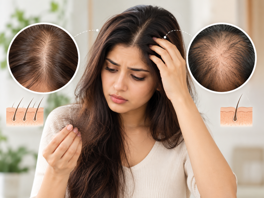 Hair Thinning vs Hair Loss: